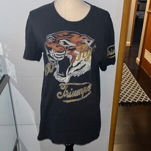 Lucky Brand Triumph Tiger 650 Motorcycle T-Shirt Medium